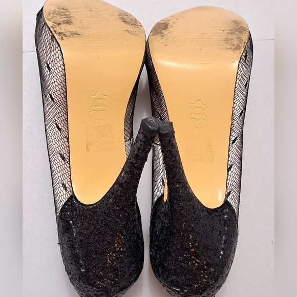 LuLu Townsend Victoria Sequin & Fishnet Stiletto  Size 7M - Picture 10 of 11